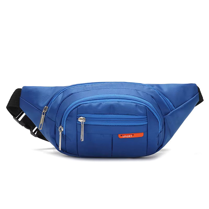 Sky Blue Road Runner Phone, Body & Waist Fanny Bag-Sky Blue Road Runner Phone, Body & Waist Fanny Bag – adjustable washable canvas, four pockets, waist or crossbody
