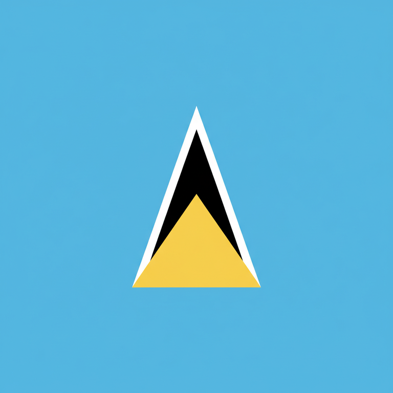 St. Lucia flag square cotton bandana — the perfect rag to wave at any fete or carnival