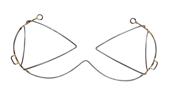 Front view of the tabora Wire Bra Frame, designed for carnival or Mondaywear. This sophisticated wire bra frame serves as a versatile base for custom creations, perfect for adding rhinestones, feathers, or fabric. Ideal for creating unique and elegant looks. #carnivalmw #wirebra #carnivalcostume #carnivalsupplies
