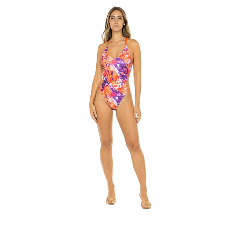 Tie Dye One-Piece Monokini Swimsuit Mondaywear – for fetes, festivals, pool and beach