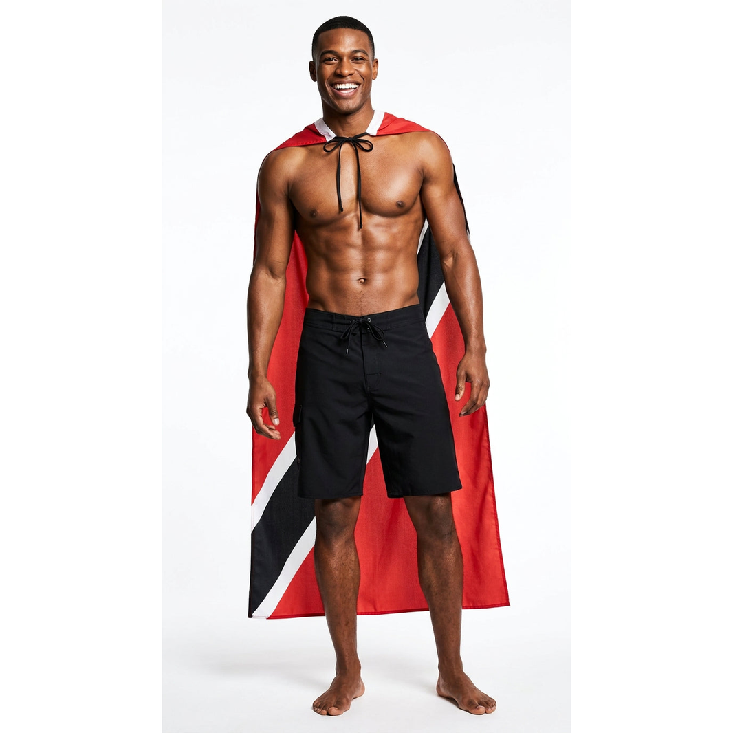 Trinidad and Tobago 3ft x 5ft printed polyester flag – red with black diagonal band edged in white, brass grommets | CarnivalMW