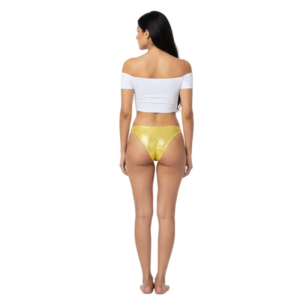 Yellow Carnival Vibes Bikini Bottoms — vibrant mix-and-match bottoms to pair with carnival costumes, Mondaywear, and festival looks