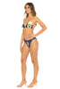 Barbados Flag Two-Piece Bikini Swimsuit featuring vibrant blue, yellow, and black colors. Made from Nylon and Spandex for comfort and flexibility. True to size fit with removable pads, ideal for ages 16 and up. Perfect for beach, pool, or festival events. Machine washable for easy care. #carnivalmw #carnival #mondaywear #swimsuit #barbados