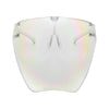 Full face shield protective from UV rays, fog resistant and adjustable. Clear polarized. Front view full.