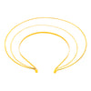 Stardust Headband with three tiers halo. Gold. Front view full.