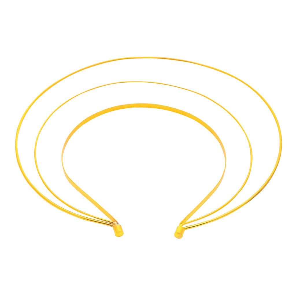 Stardust Headband with three tiers halo. Gold. Front view full.