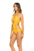 Sexy One-Piece Deep Neck Cut Out Swimsuit. Front Side