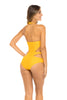 Sexy One-Piece Deep Neck Cut Out Swimsuit. Back Side