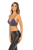 Sexy Iridescent Spaghetti Strap Tank Crop Top.  Front Side