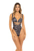 Cheetah Two-Piece Bikini Swimsuit featuring a bold cheetah print design, crafted from durable and comfortable fabric. Perfect for festivals, carnivals, pool parties, and beach outings. #carnivalmw