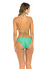 Guyana Flag Two-Piece Bikini Swimsuit featuring vibrant green, yellow, red, and black colors. Made from Nylon and Spandex for comfort and flexibility. True to size fit with removable pads, ideal for ages 16 and up. Perfect for beach, pool, or festival events. Machine washable for easy care. #carnivalmw #carnival #mondaywear #swimsuit #guyana