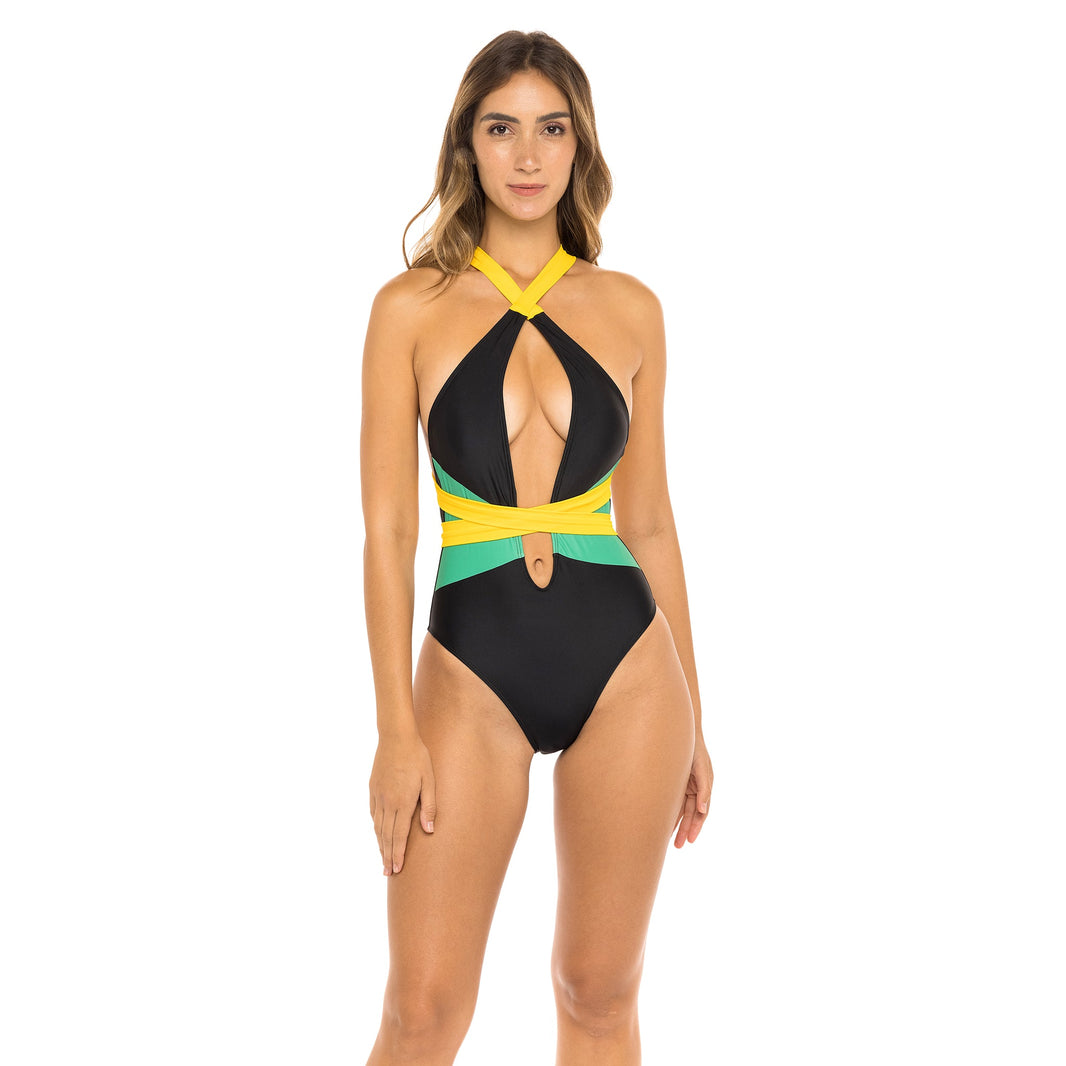 Jamaican Flag Multiwear One-Piece Swimsuit Mondaywear-Jamaican Flag Multiwear One-Piece Swimsuit Mondaywear – photo 3
