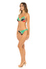 St. Kitts & Nevis Flag Two-Piece Bikini Swimsuit featuring vibrant black, green, red, and yellow colors. Made from Nylon and Spandex for comfort and flexibility. True to size fit with removable pads, ideal for ages 16 and up. Perfect for beach, resort, or poolside events. Machine washable for easy care. #carnivalmw #carnival #mondaywear #swimsuit #stkittsnevis
