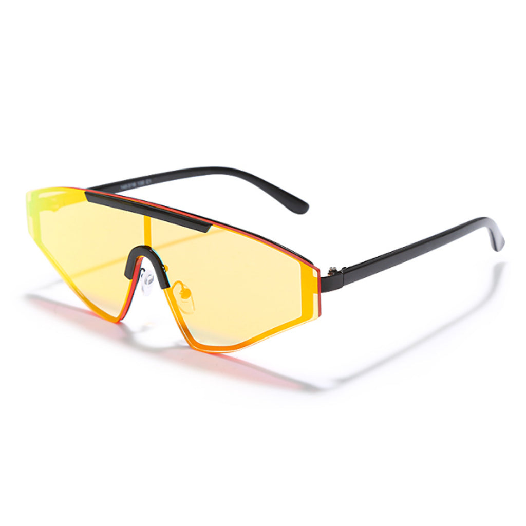Vibes Sunglasses-A pair of Vibes Sunglasses in Gold/Black/P