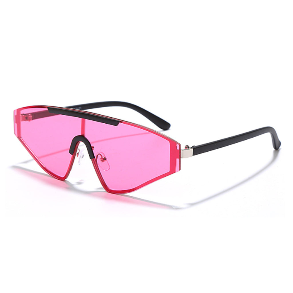 Vibes Sunglasses-A pair of Vibes Sunglasses in Pink/Black