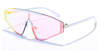 A pair of Vibes Sunglasses featuring a full lens design extending to the arms, showcasing a unique chunky style inspired by the 90s. The sunglasses have a plastic-based frame with metal accents, and UV400 protected lenses, available in various vibrant colors. #carnivalmw #carnivalcostume #mondaywear #carnival