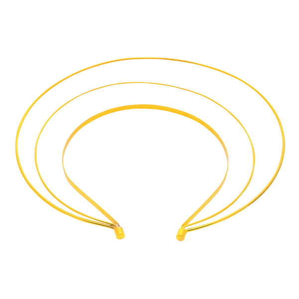 Stardust Headband in gold, three-tier halo design – carnival headpiece by CARNIVALMW, front view