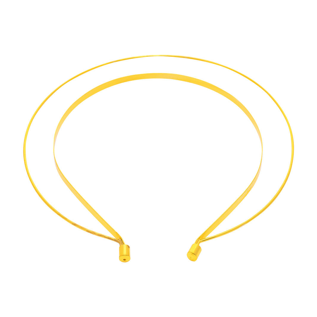 Stardust Headband in gold, three-tier halo design – carnival headpiece by CARNIVALMW, front view